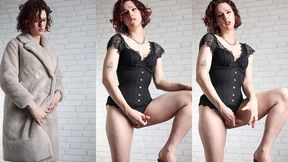 fluffy coats and lingerie make for the ultimate cuddling experience