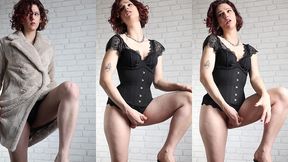 fluffy coats and lingerie make for the ultimate cuddling experience