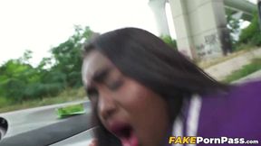 Cash-Motivated Ebony Babe Gets Deepthroated and Fucked Hard