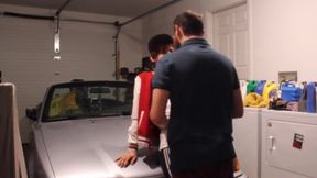 First-timer butt licking on web cam