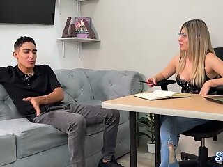 Shaira gives Tommy Vergas's big cock a workout with her big Colombian tits