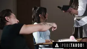 Sexy Vid Pervert Teacher Elizabeth Skylar Catches Detention Student Natalie Brooks Sharing Secrets