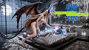 Giantess Succubus Shrinks Macro Man, Then Swallows Him Whole - Shrinking Fetish, Vore, Hands Free Orgasm, Mouth Fetish, 2D, 3D Animation