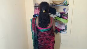 Red saree cute women