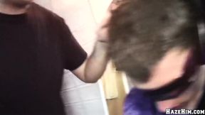 Frat Glory Hole Prank Leaves Pledge Deep Throating Big Cocks