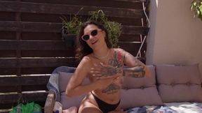 Catch a Glimpse: Enjoying a Steamy Moment by the Poolside