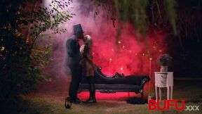 Blonde Witch Experiences Deep Penetration in Outdoor Anal Adventure