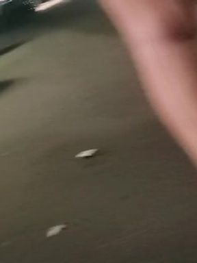 Without panties at the bar and I walk down the street