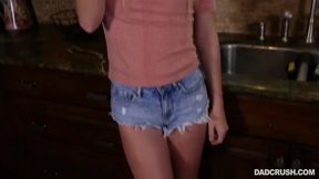 Nerdy babe, Riley Star could not skip sucking her roommates cock, when he offered it