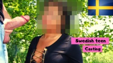 Swedish teen doing a random casting