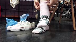 Two pairs of socks and sweaty feet