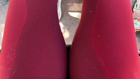 Nonchalant Piss in Yogapants Outdoors