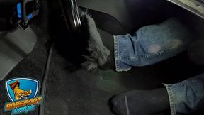 NYCFEET DRIVES HIS MAZDA IN BLACK SOCKS