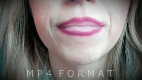 Dark Purple Lipstick Blowing Bubbles (HD) MP4