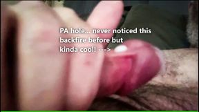 Quick jackoff with PA hole backfire
