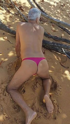 Ladysilva in Panties on the Beach What a Hot Ass