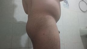 I just finished showering and then I got dressed in my black underwear, it looks good