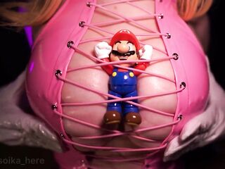 Princess Peach is very grateful to Mario for saving her