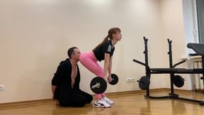 Sporty girl's sweaty ass worship and ass sniffing femdom