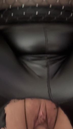 Secretary in Torn Leather Pants Wants Her Boss’s Cock
