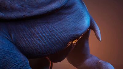 Naughty anime chap is playing with a monster's huge dong