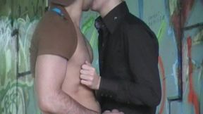 straigth arab with big bulge fucked outdoor by twink