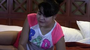 Whitney Gunns Latina Porn Star Strips in Vintage Webcam Clips