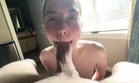 Epic Gonzo Style Throating with Spit River Running to the Pussy Which Gets Creampied - Homemade Amateur OC