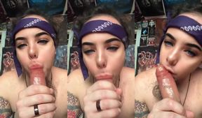 Big boy makes cute femboy swallow every last drop of hot cum