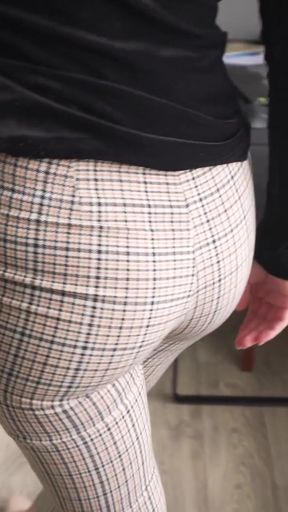 Iconic moment from &quot;Office Worker Shows Off Ass In Super Tight Trousers&quot;