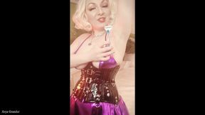 Armpits FemDom humiliation with shaving process - little hairy sweaty armpits (Arya Grander) blonde