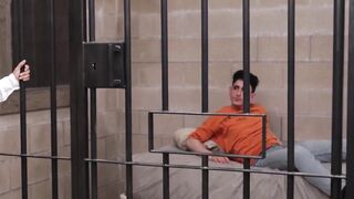 Prison Break Threesome - Horny Inmates Share Cell With Big Dick Prison Guard