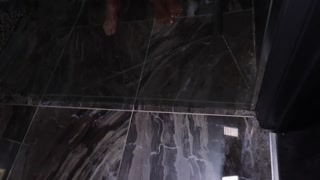 Obsessed husband fuck hardcore his wife in the shower while our friends was waiting us to go out