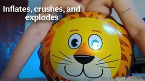 Inflates, crushes, and explodes