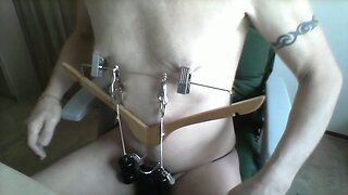 Nipple clamps torture (Part 2)