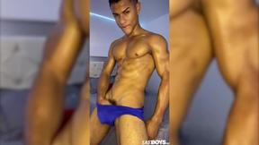 ”Sexy latino boy striptease & wanking”