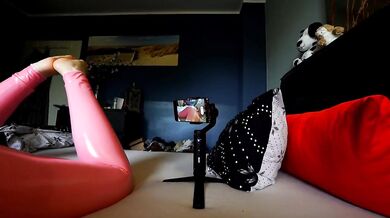 German teen’s latex clad teeny tits get stuffed raw by loser stepbro