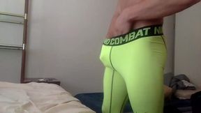 Some Hot Guy Posing in Bright Green Underwear Very Nice Tbf