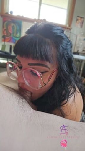 POV - Nerdy slut loves giving sloppy head! 4K UHD 60FPS