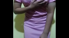 Big ass cross dresser in pink nightie