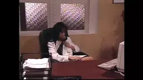 Two American vintage sluts share a big-dicked guy in a threesome