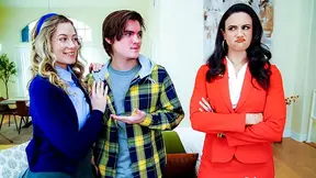 Older woman shows younger girlfriend exactly who really owns this dick in wild threesome showdown