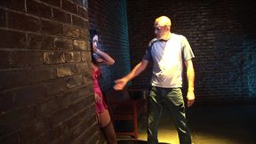jodi loves when he holds her hair back so that he can watch her mouth run up and down the...
