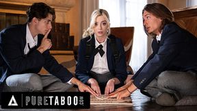 PURE TABOO Virgin Lexi Lore DP&#039;d &amp; DOUBLE CREAMPIED By Hung Stepbrothers To Please Ouija Board Demon