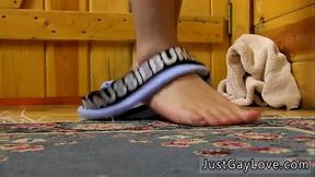 Young gay twink undies Dean Holland is so horny, he can'_t stop