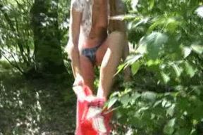The pissing experience of a Russian blonde amateur lady