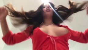 Latina stepdaughter dressed as Little Red Riding Hood loves to be penetrated and fucked hard with her costume on