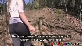 Girlfriends in yoga pants go out in public and fuck