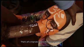 ahsoker [ parody hentai game ] ep.5 assoka tano getting gangbanged by tiny dicks and bbc in her ass !