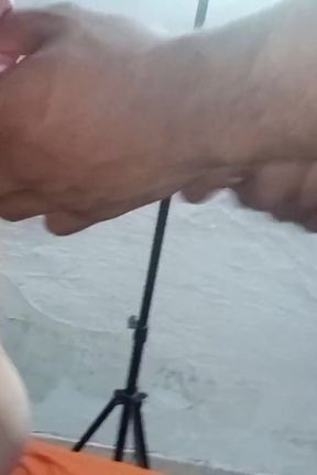 Totally exclusive without mask. Wife humiliates husband cuckold with a college friend